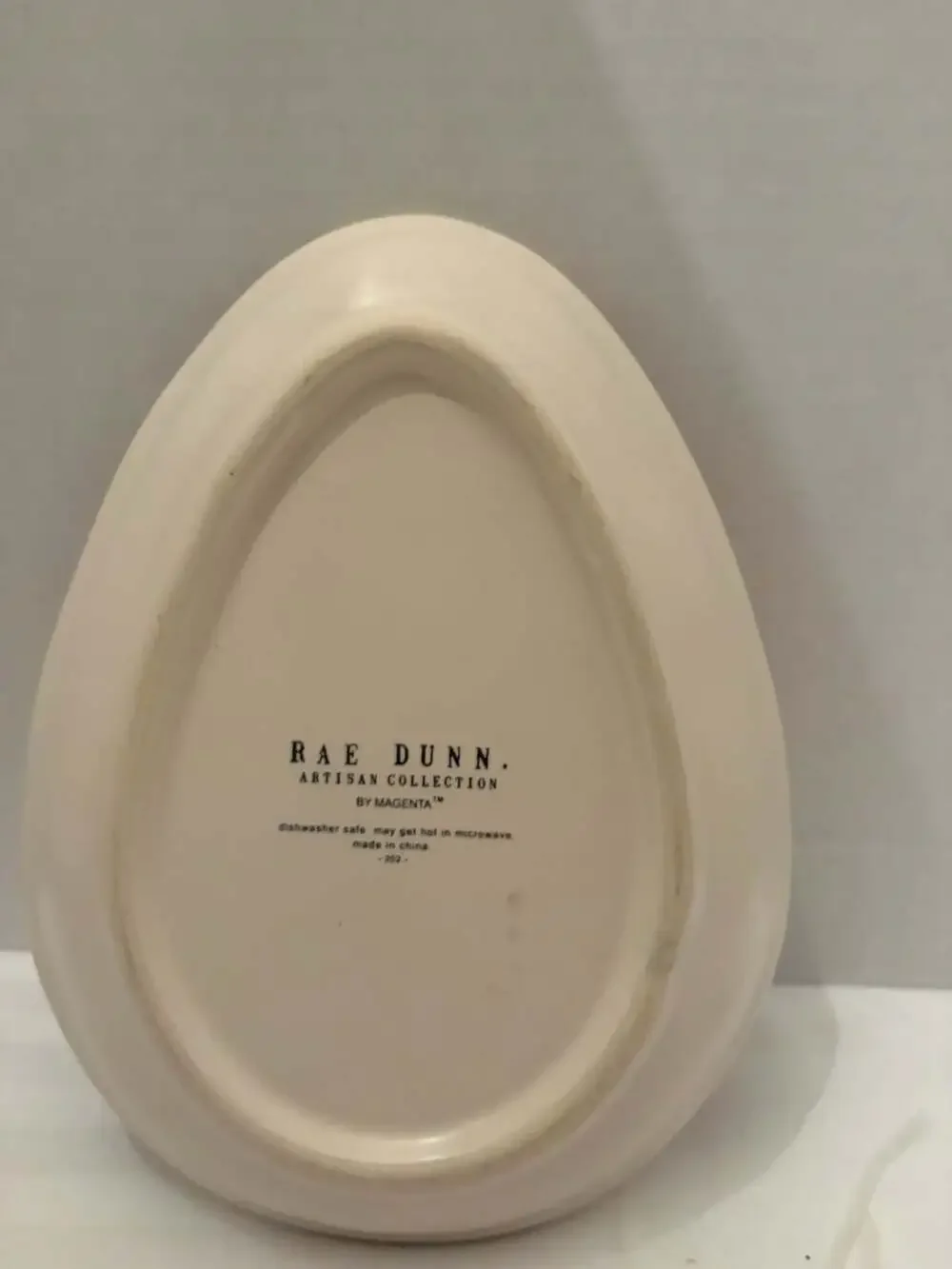 Rae Dunn Artisan Collection Easter Egg Shaped Serving Dish Plate Jelly Beans